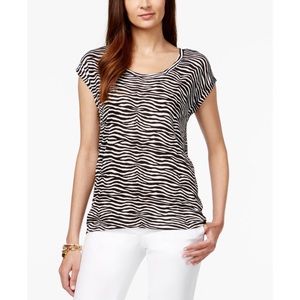 NWOT Michael Kors Zebra Print Top